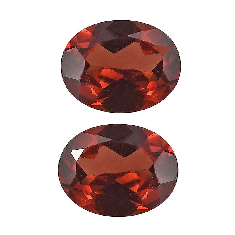 Set of 2 Mozambique Garnet (Oval 5x4 mm) 0.64 ctw Loose Gemstone
