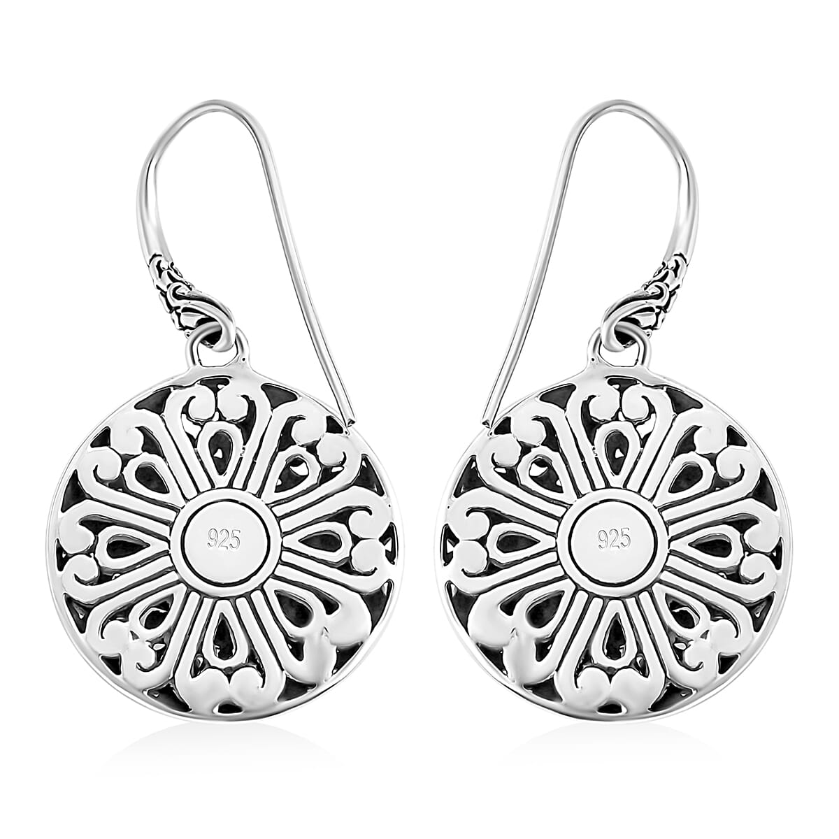 Bali Legacy Sterling Silver Floral Earrings 11.65 Grams image number 3