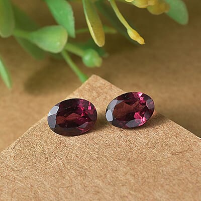 AA Orissa Rhodolite Garnet Set Of 2 (Ovl 7x5 mm) 1.53 ctw Loose Gemstone