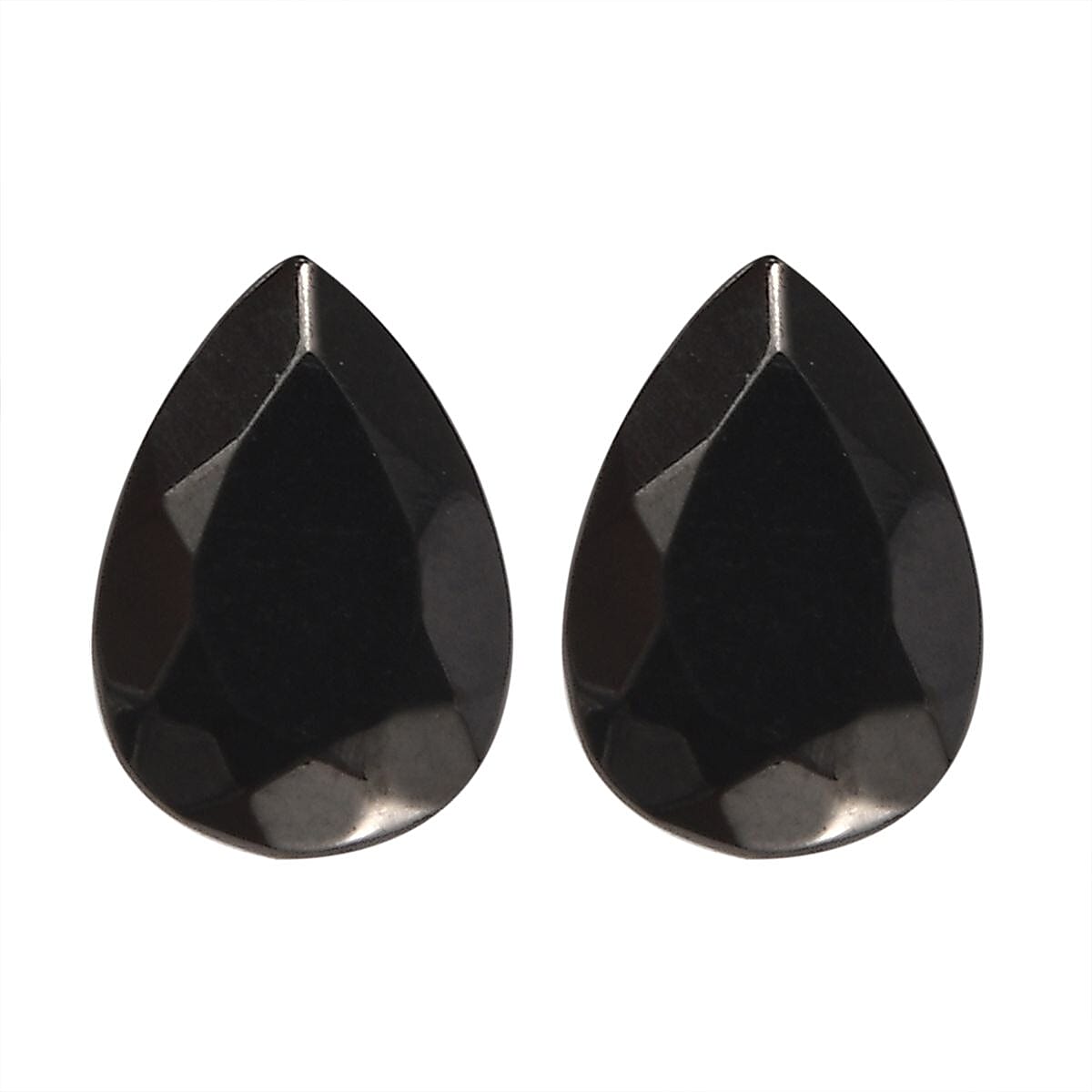 Silver Shungite Set of 2 (Pear 6x4 mm) 0.38 ctw Loose Gemstone image number 0