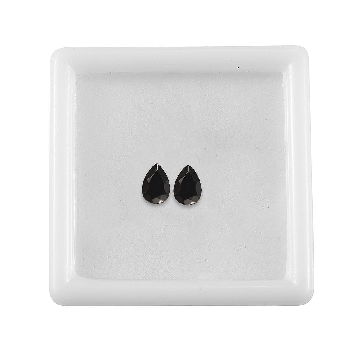 Silver Shungite Set of 2 (Pear 6x4 mm) 0.38 ctw Loose Gemstone image number 3