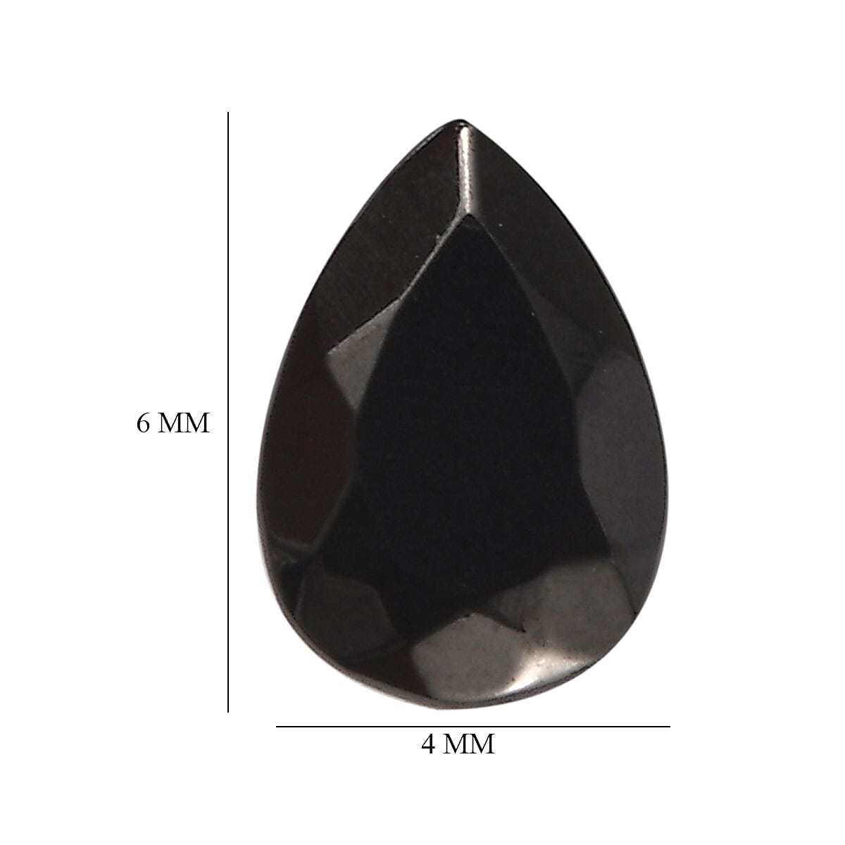 Silver Shungite Set of 2 (Pear 6x4 mm) 0.38 ctw Loose Gemstone image number 4