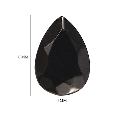 Silver Shungite Set of 2 (Pear 6x4 mm) 0.38 ctw Loose Gemstone