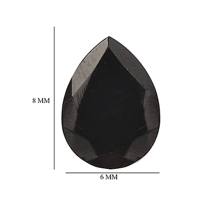 Silver Shungite Set of 2 (Pear 8x6 mm) 1.09 ctw Loose Gemstone