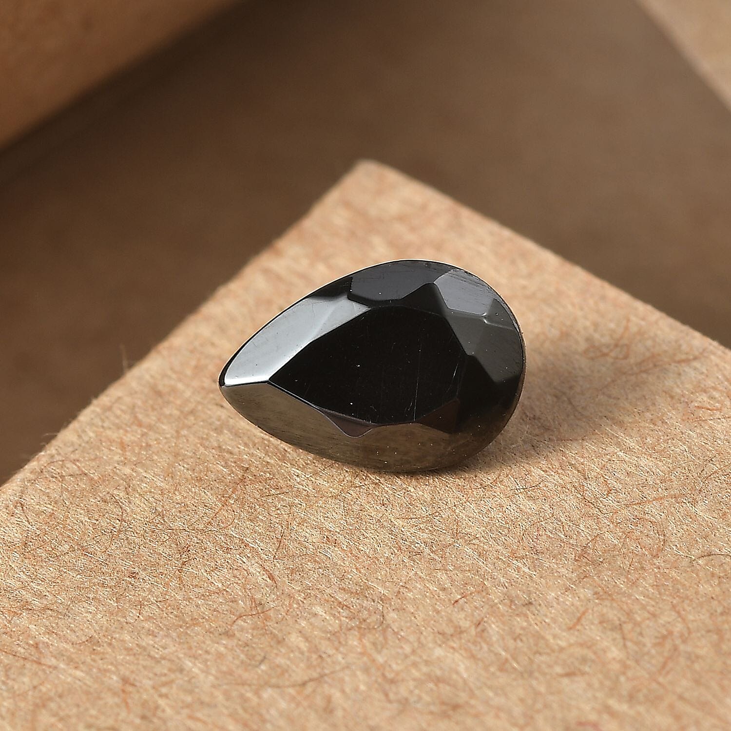 Silver Shungite (Pear 9x6 mm) 0.60 ctw Loose Gemstone