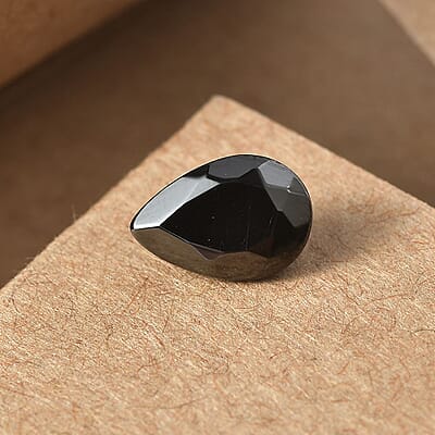 Silver Shungite (Pear 9x6 mm) 0.60 ctw Loose Gemstone
