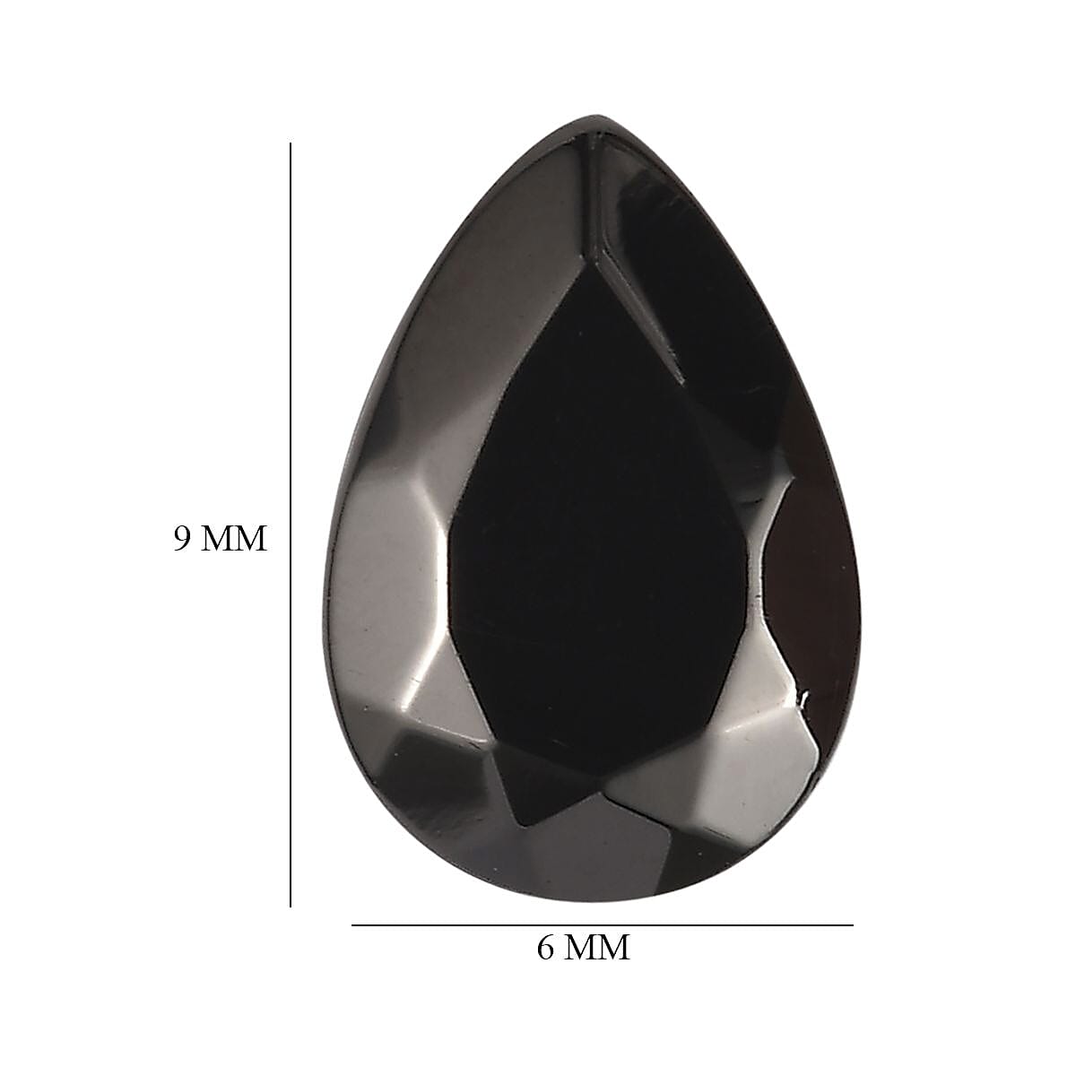 Silver Shungite (Pear 9x6 mm) 0.60 ctw Loose Gemstone image number 4