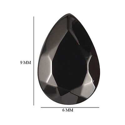 Silver Shungite (Pear 9x6 mm) 0.60 ctw Loose Gemstone