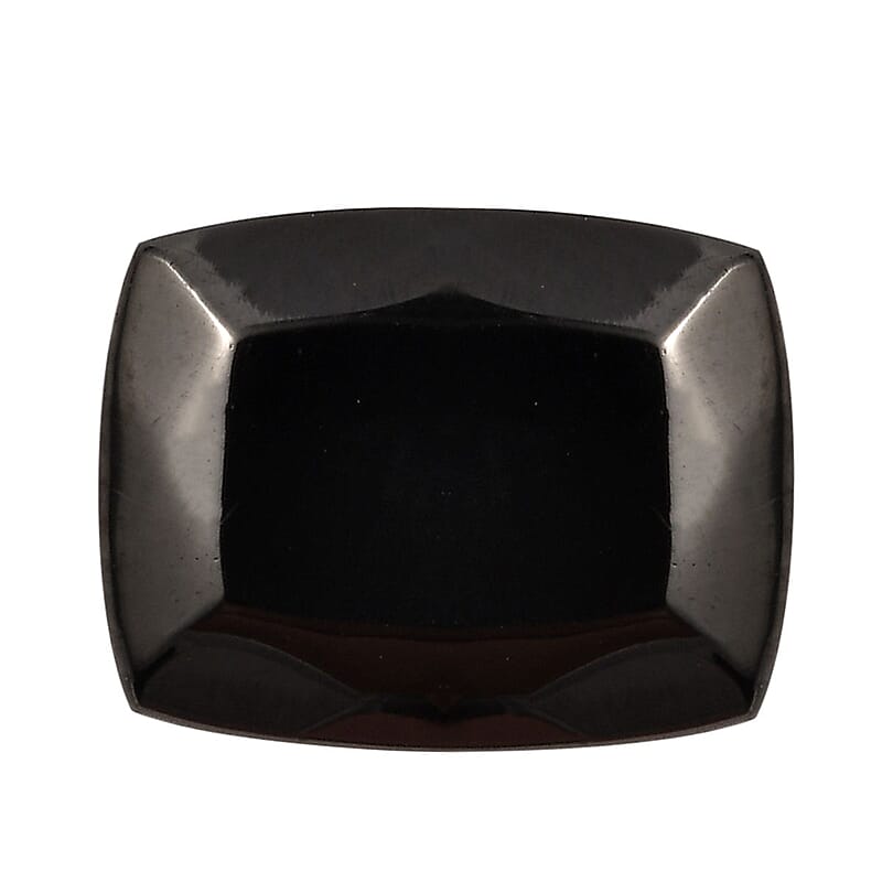 Silver Shungite (Cush 9x7 mm) 1.12 ctw Loose Gemstone
