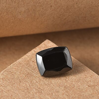 Silver Shungite (Cush 9x7 mm) 1.12 ctw Loose Gemstone