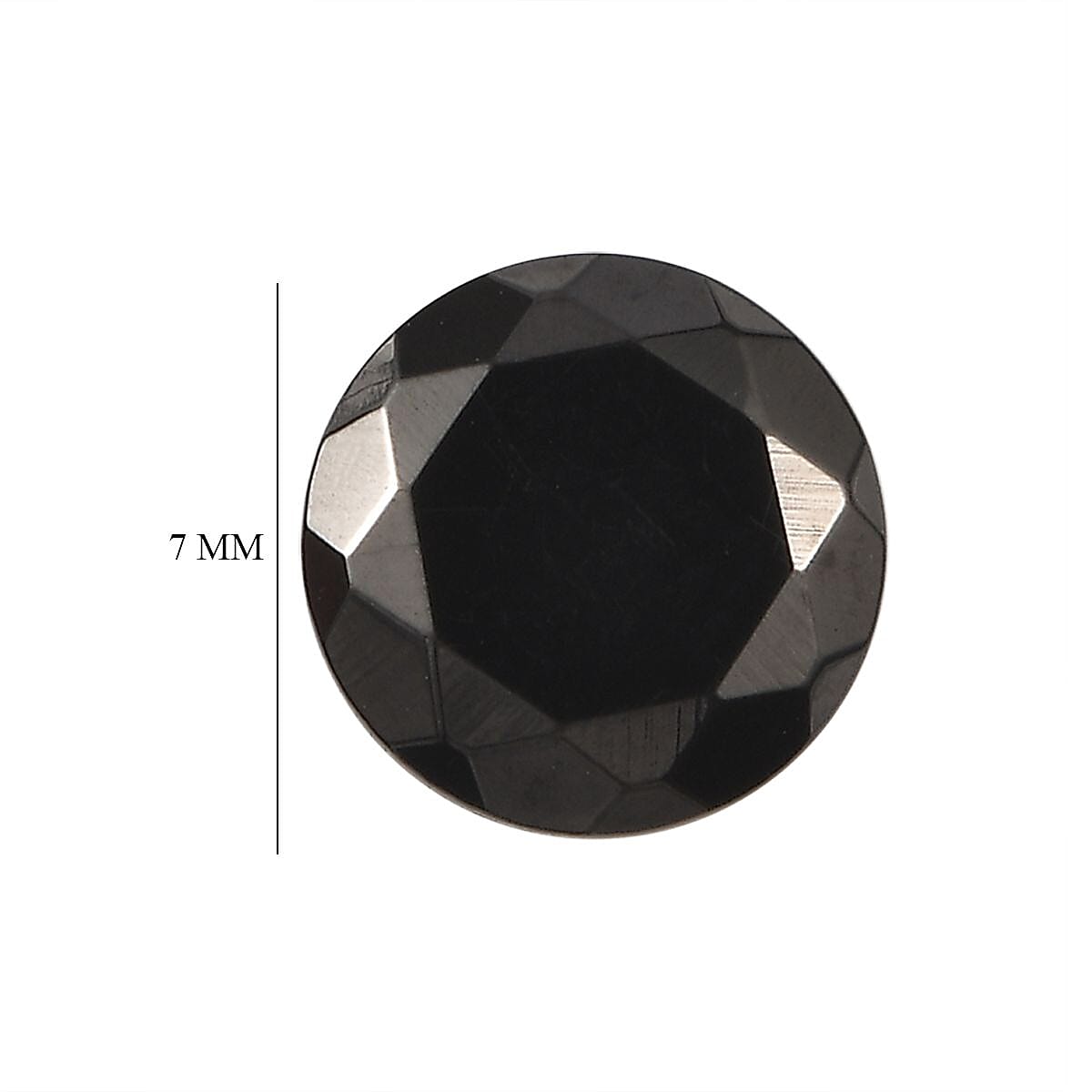 Silver Shungite Set of 2 (Rnd 7 mm) 1.53 ctw Loose Gemstone image number 4