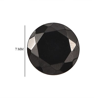Silver Shungite Set of 2 (Rnd 7 mm) 1.53 ctw Loose Gemstone