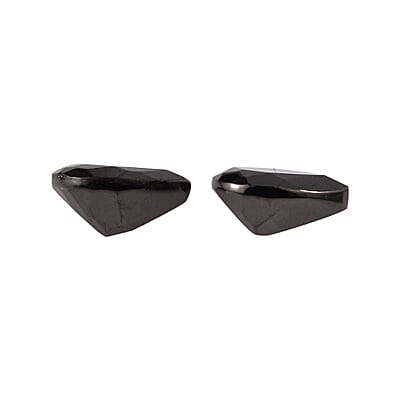 Silver Shungite Set of 2 (Pear 7x5 mm) 0.79 ctw Loose Gemstone
