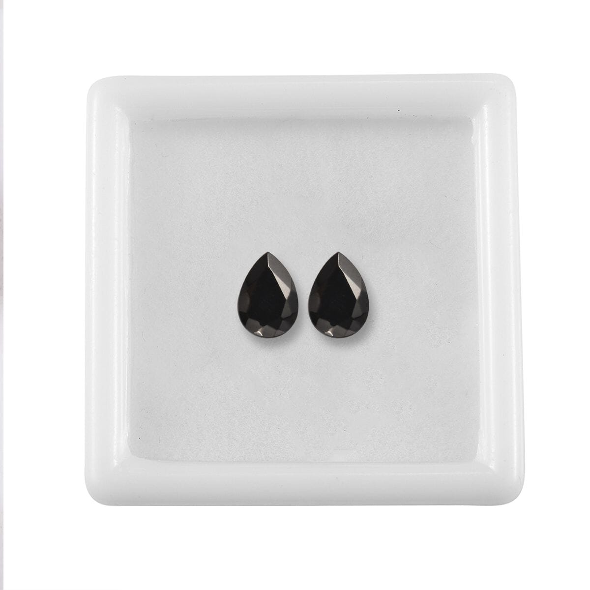 Silver Shungite Set of 2 (Pear 7x5 mm) 0.79 ctw Loose Gemstone image number 3