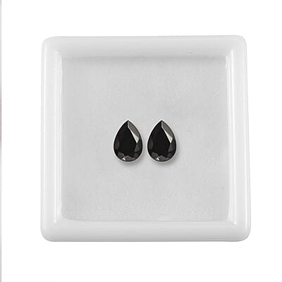 Silver Shungite Set of 2 (Pear 7x5 mm) 0.79 ctw Loose Gemstone