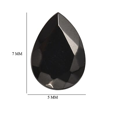 Silver Shungite Set of 2 (Pear 7x5 mm) 0.79 ctw Loose Gemstone