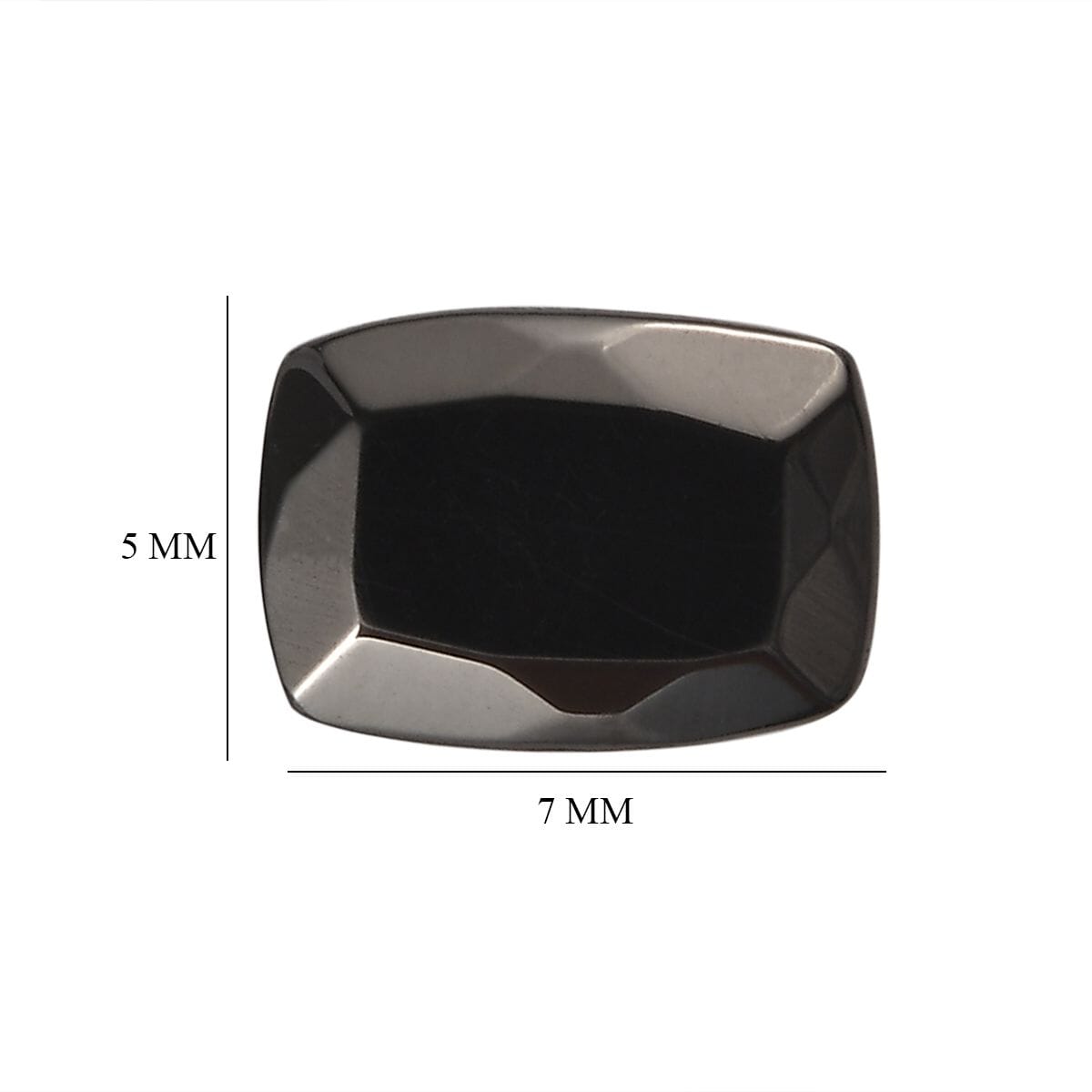 Silver Shungite Set of 2 (Cush 7x5 mm) 0.88 ctw Loose Gemstone image number 4