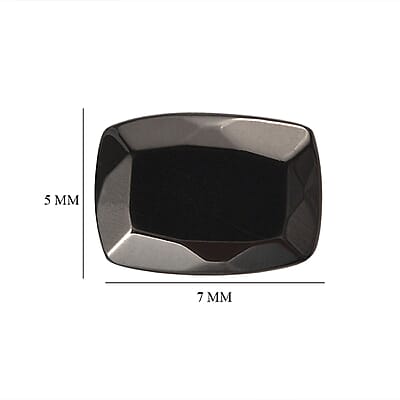 Silver Shungite Set of 2 (Cush 7x5 mm) 0.88 ctw Loose Gemstone