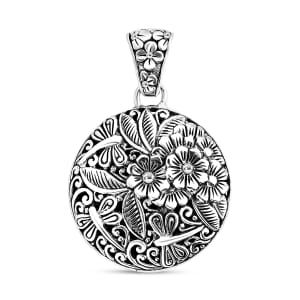 Bali Legacy Sterling Silver Floral Pendant without Chain 11.61 Grams