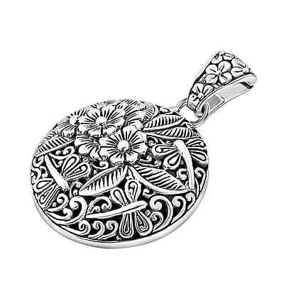 Bali Legacy Sterling Silver Floral Pendant without Chain 11.61 Grams