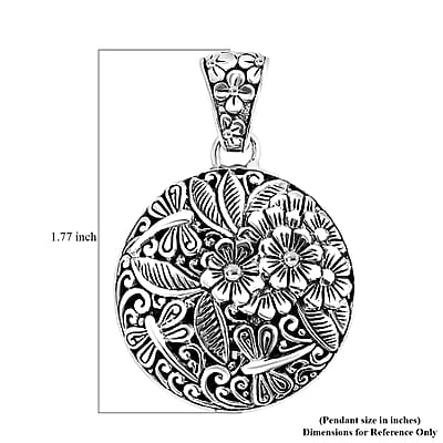 Bali Legacy Sterling Silver Floral Pendant without Chain 11.61 Grams