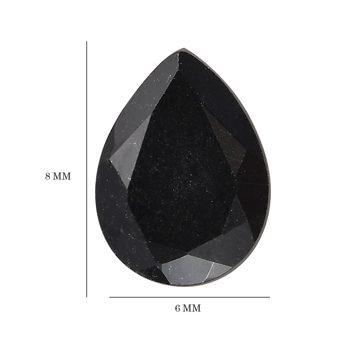 Set of 2 Australian Black Tourmaline (Pear 8x6 mm) 1.87 ctw Loose Gemstone