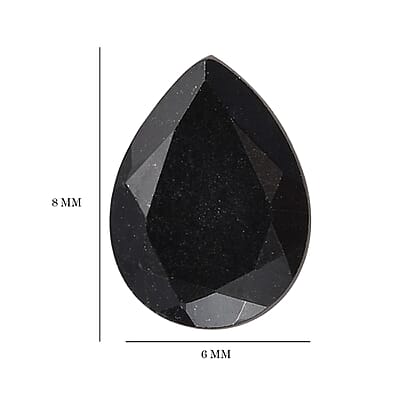 Set of 2 Australian Black Tourmaline (Pear 8x6 mm) 1.87 ctw Loose Gemstone