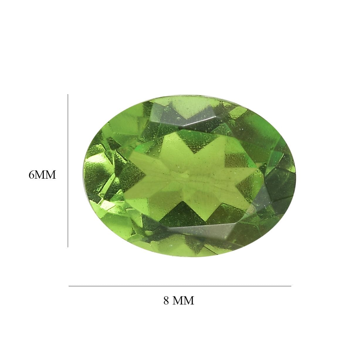 Chartreuse Quartz (Ovl 8x6 mm) 1.40 ctw Loose Gemstone image number 4