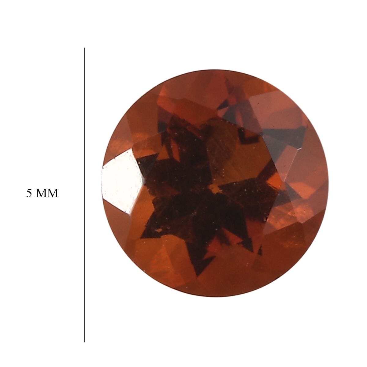 Brazilian Cherry Citrine (Rnd 5 mm) 0.40 ctw Loose Gemstone image number 4