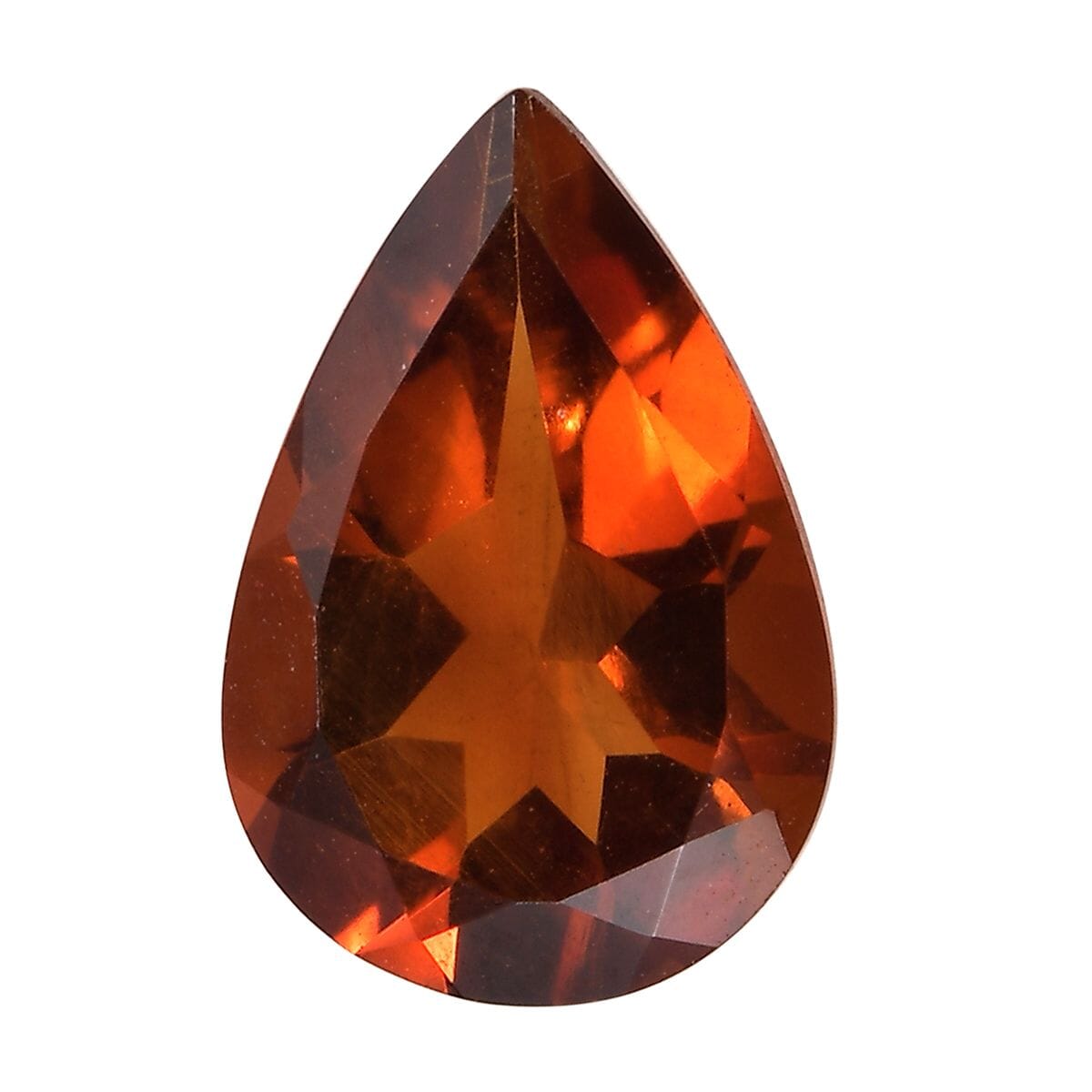 Brazilian Cherry Citrine (Pear 9x6 mm) 1.00 ctw Loose Gemstone image number 0