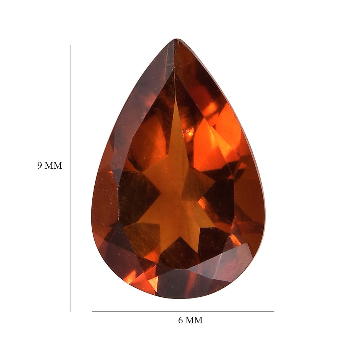 Brazilian Cherry Citrine (Pear 9x6 mm) 1.00 ctw Loose Gemstone image number 4