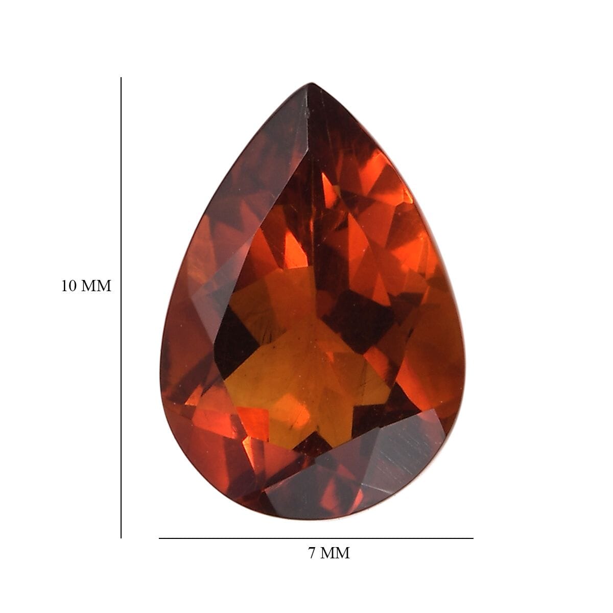 Brazilian Cherry Citrine (Pear 10x7 mm) 1.60 ctw Loose Gemstone image number 4