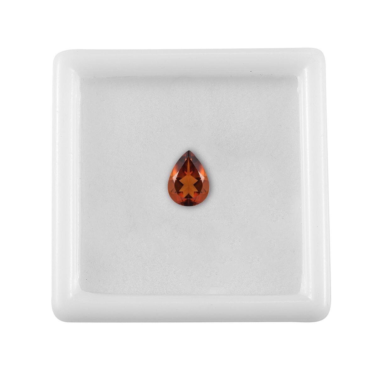 Brazilian Cherry Citrine (Pear 8x6 mm) 0.80 ctw Loose Gemstone image number 3