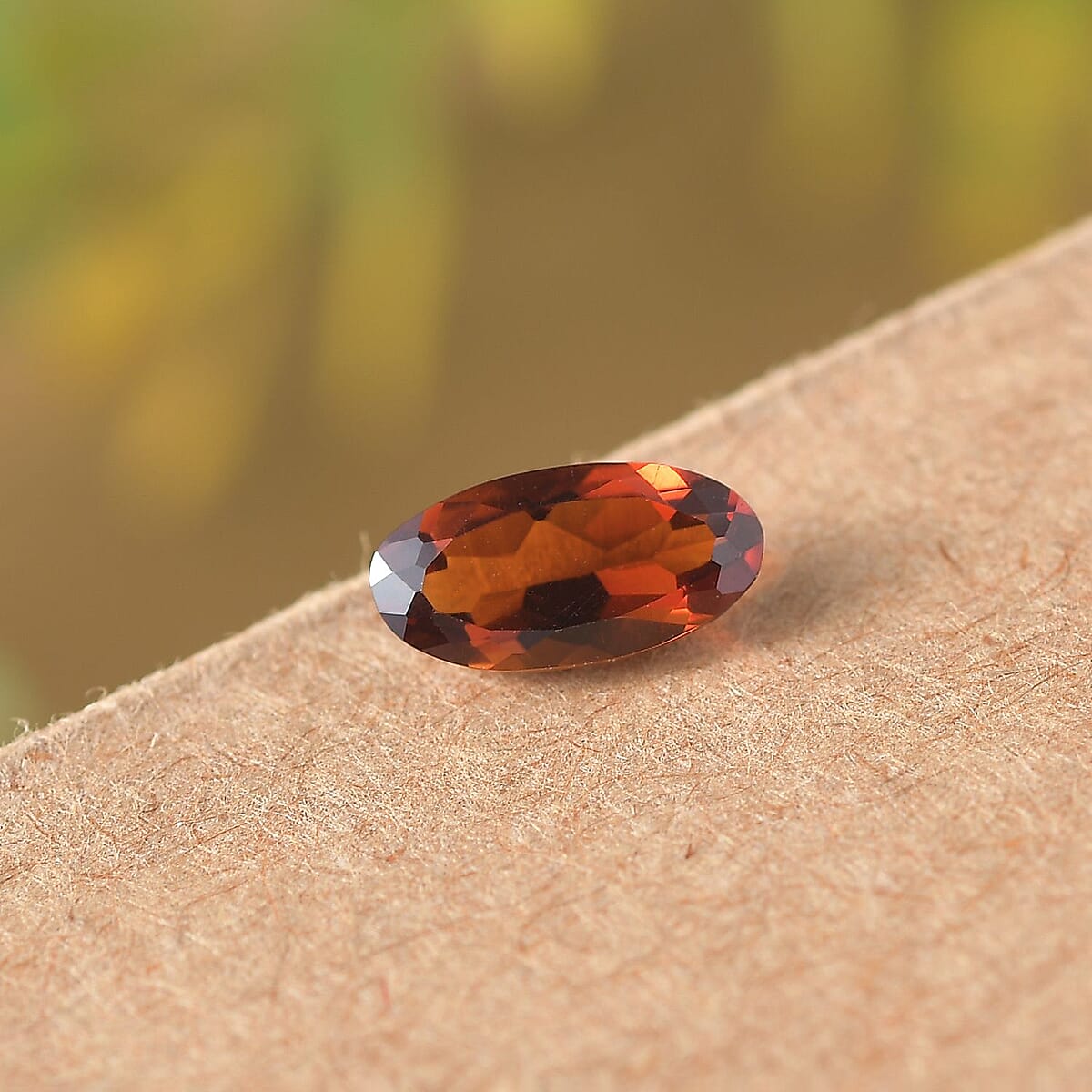 Brazilian Cherry Citrine (Oval 8x4 mm) 0.50 ctw Loose Gemstone image number 1
