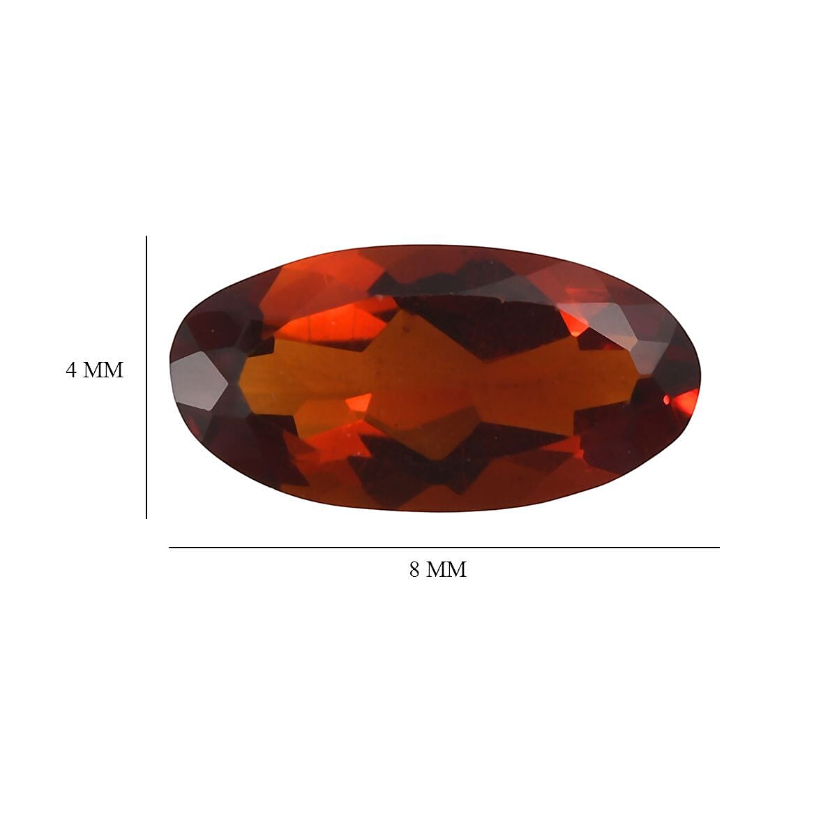 Brazilian Cherry Citrine (Oval 8x4 mm) 0.50 ctw Loose Gemstone image number 4