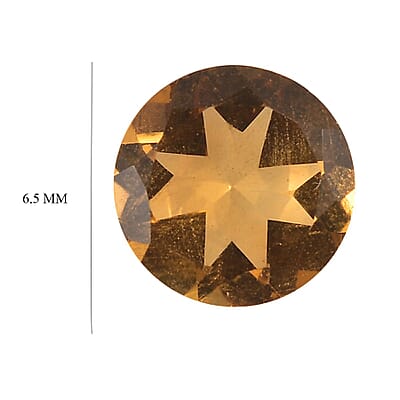 AA Brazilian Citrine (Rnd 6.5 mm) 0.80 ctw Loose Gemstone