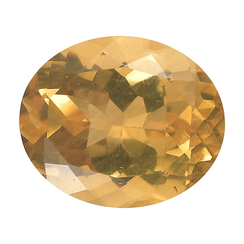 Brazilian Citrine (Oval 12x10 mm) 4.00 ctw Loose Gemstone