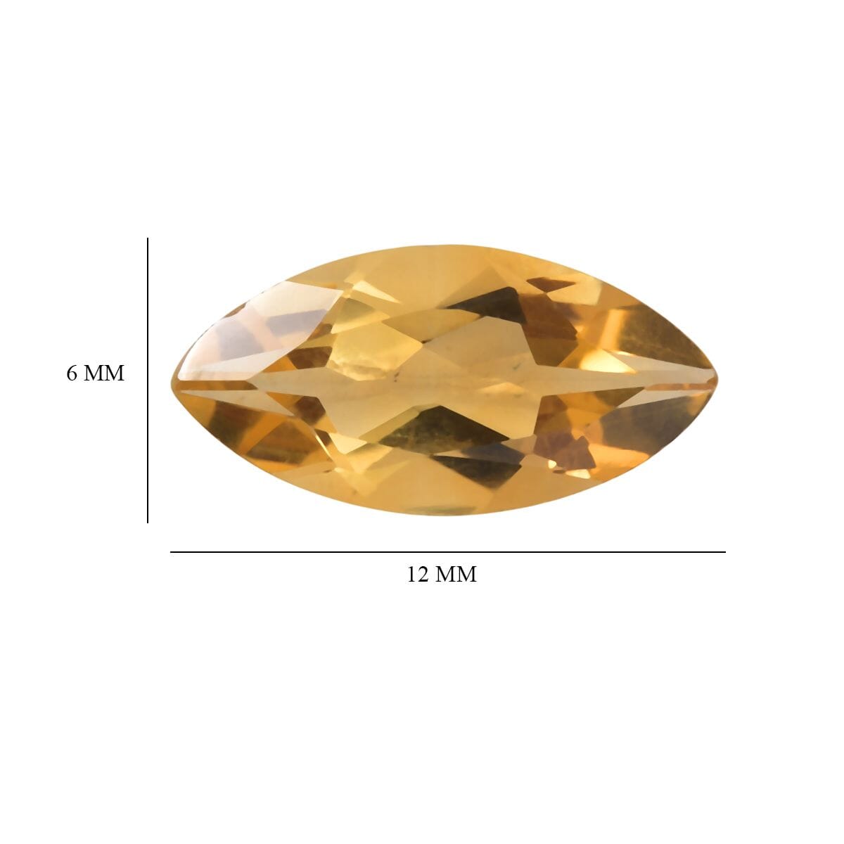 Brazilian Citrine (Mrq 12x6 mm) 1.30 ctw Loose Gemstone image number 4