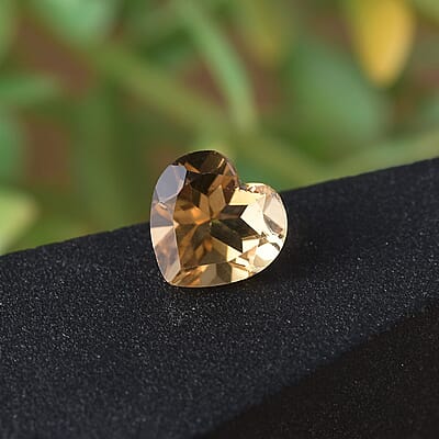 AA Brazilian Citrine (Hrt 7 mm) 1.10 ctw Loose Gemstone