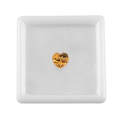 AA Brazilian Citrine (Hrt 7 mm) 1.10 ctw Loose Gemstone