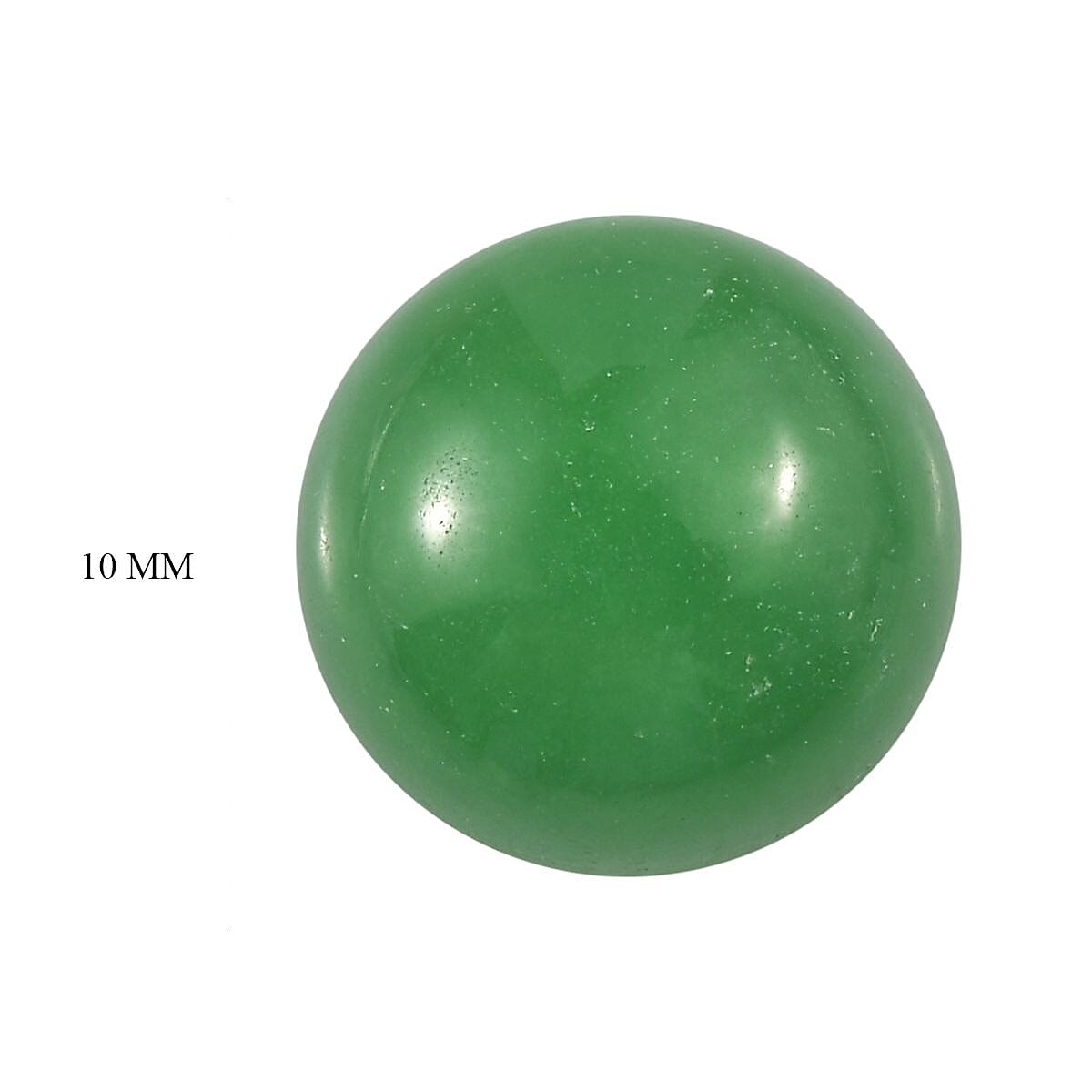 Green Jade (D) (Rnd 10 mm) 4.40 ctw Loose Gemstone image number 4