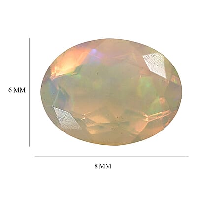 AA Ethiopian Welo Opal (Oval 8x6 mm) 0.65 ctw Loose Gemstone