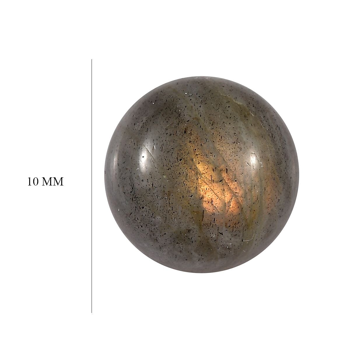 Fire Labradorite (Rnd 10 mm) 3.75 ctw Loose Gemstone