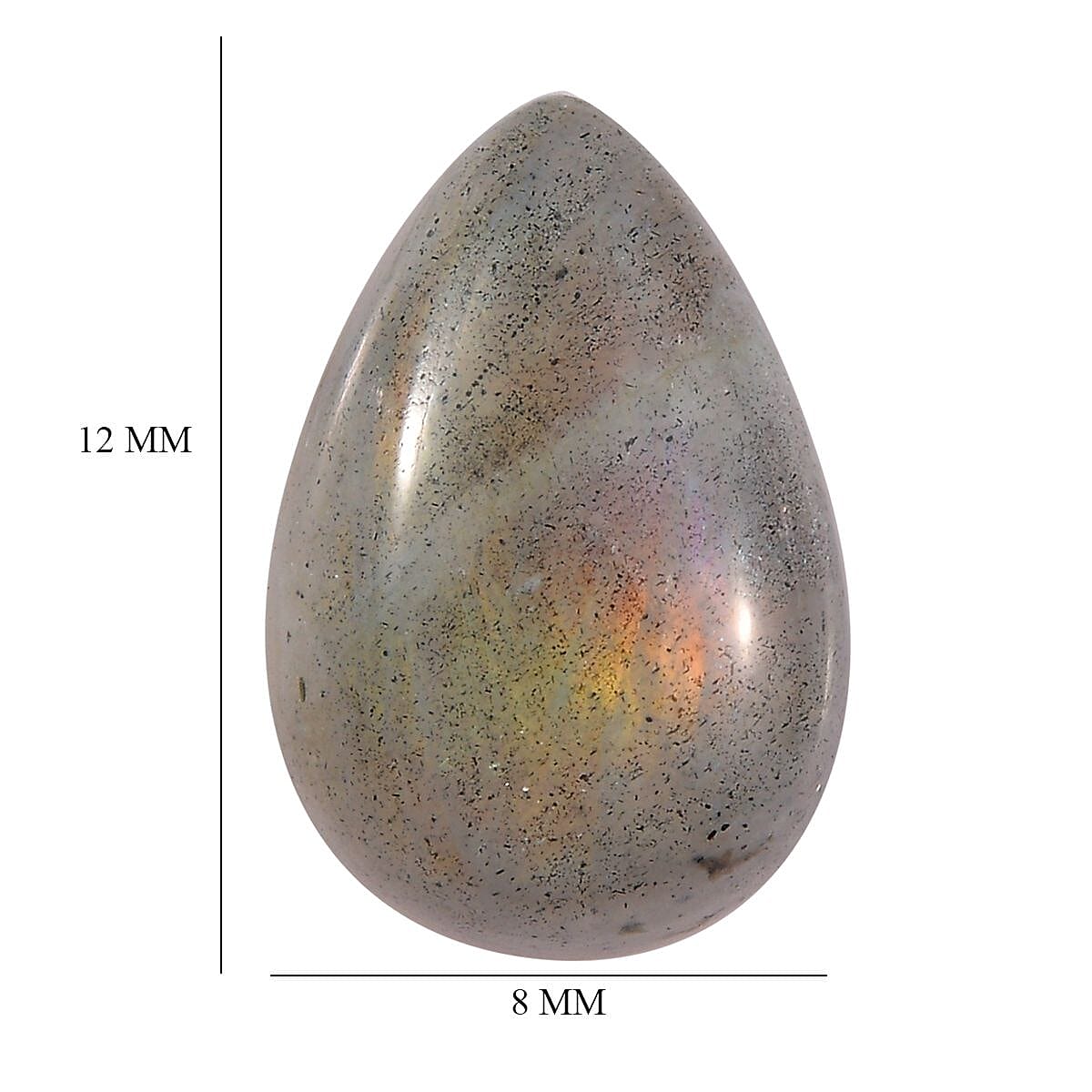 Fire Labradorite (Pear 12x8 mm) 2.40 ctw Loose Gemstone