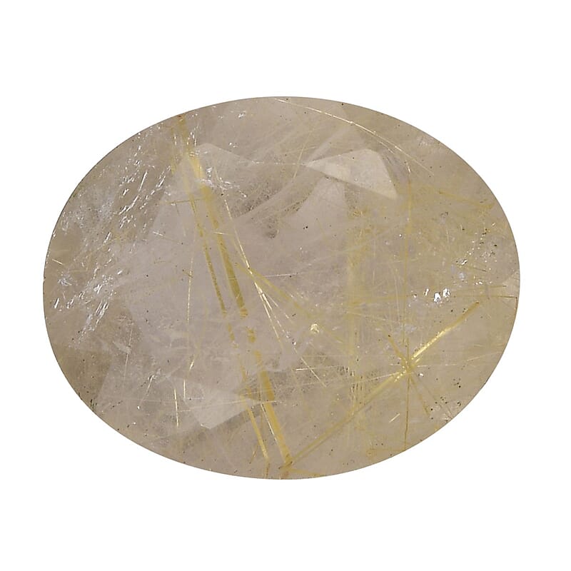 Golden Rutilated Quartz (Ovl 10x8 mm) 2.00 ctw Loose Gemstone