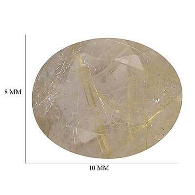 Golden Rutilated Quartz (Ovl 10x8 mm) 2.00 ctw Loose Gemstone