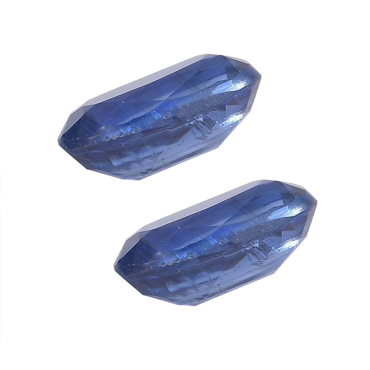 AA Kashmir Kyanite Set of 2 (Oval 7x5 mm) 1.61 ctw Loose Gemstone