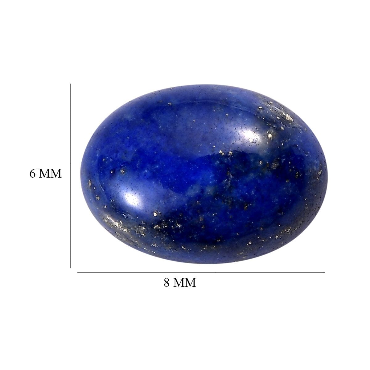 AA Lapis Lazuli (Oval 8x6 mm) 1.20 ctw Loose Gemstone image number 4