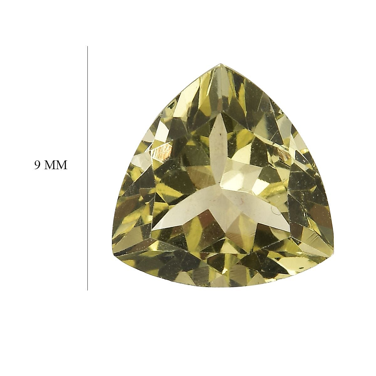 Lemon Quartz (Trl 9 mm) 1.90 ctw Loose Gemstone image number 4