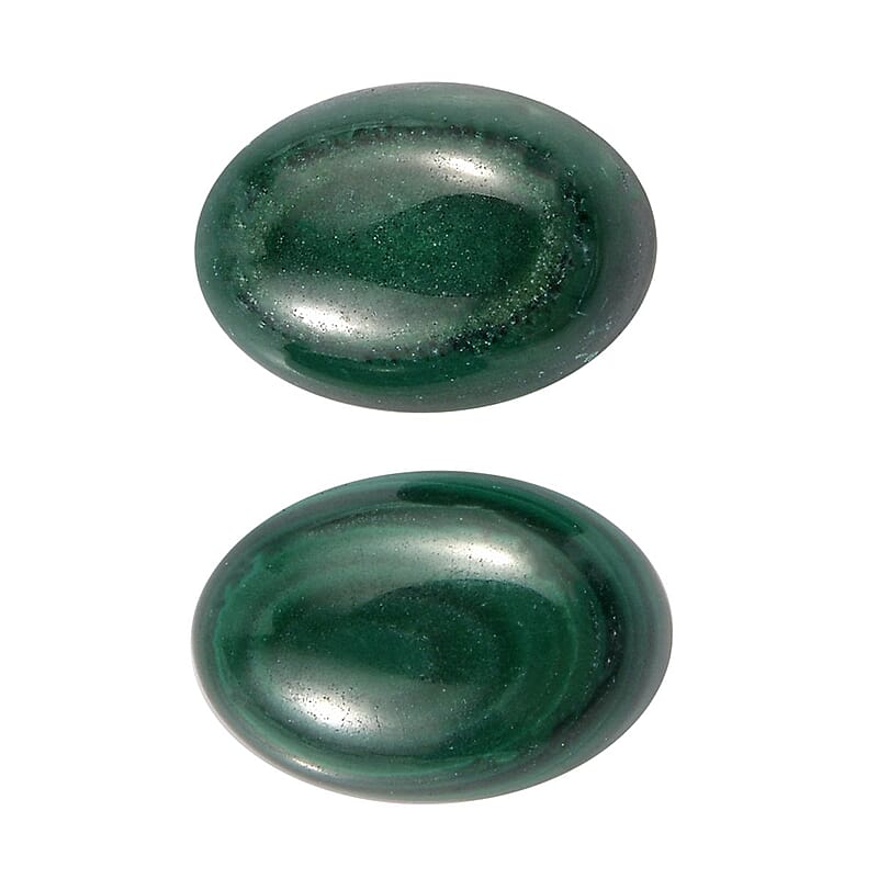 African Malachite (Ovl 7x5 mm) 1.56 ctw Loose Gemstone